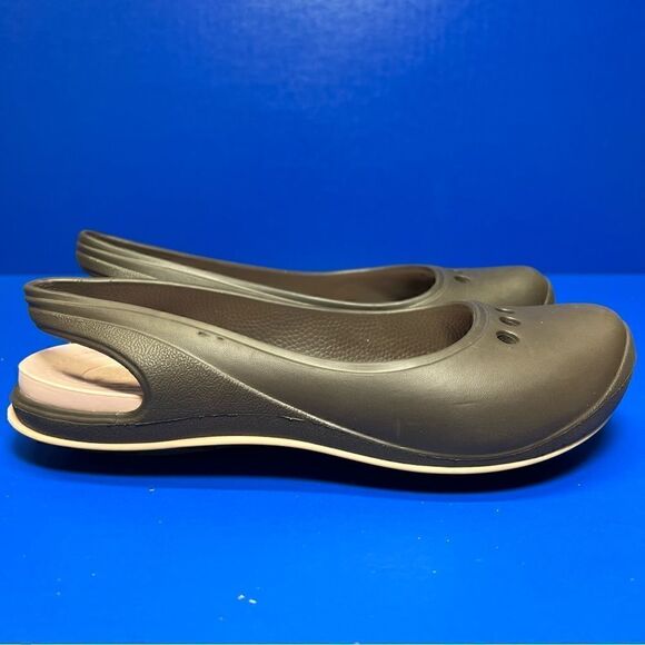 Crocs Womens Tone Skyler Brown Pink Slingback Flats 6 - Picture 5 of 10